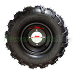 18*9.5-8 Black Right Rear Wheel Assembly for ATVs Go Karts