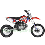 DB-G009 125cc Dirt Bike with 4-Speed Manual Transmission, Kick Start, Big 17"/14" Tires! Dual Steel Frame!